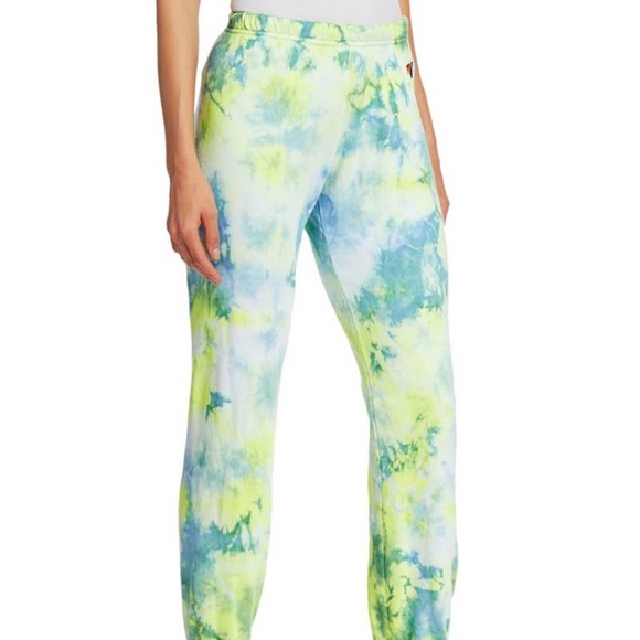 AVIATOR NATION Tie Dye Sweats Neon Sweatpants Size S - Picture 1 of 8